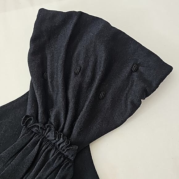 Peruvian Connection Womens Sz M Fonteyn Black Whimsigoth Fairy Grunge Midi Dress - Picture 7 of 12